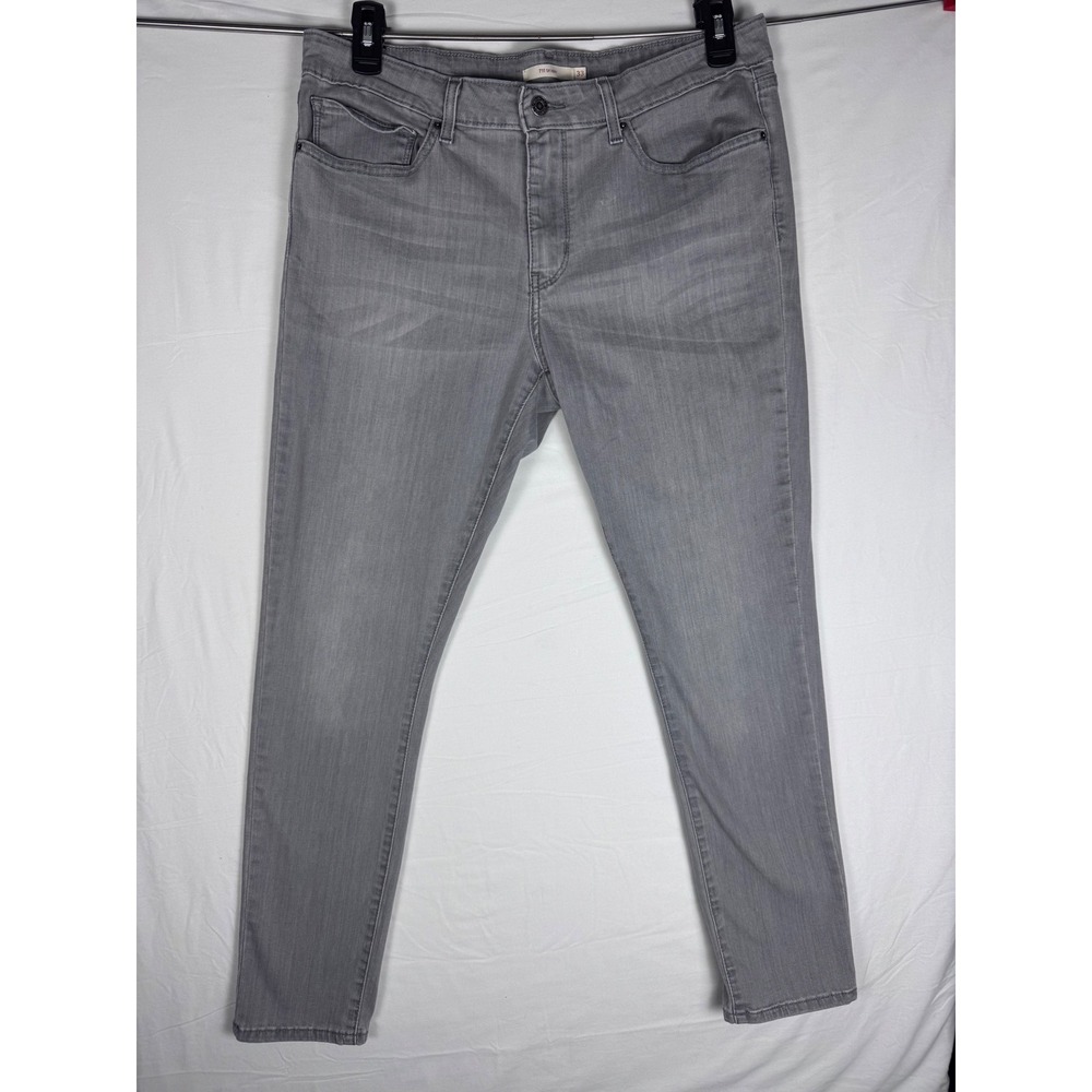 Levi's 711 Skinny Jeans Women's 33x30 Gray Stretch Mid Rise Slim Fit Denim Ankle
